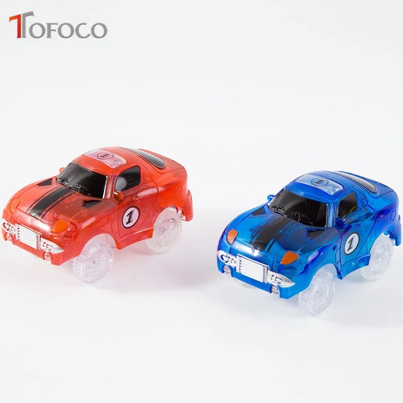 TOFOCO 1 шт. гоночный трек Игрушечная модель автомобиля со светодиодным светом