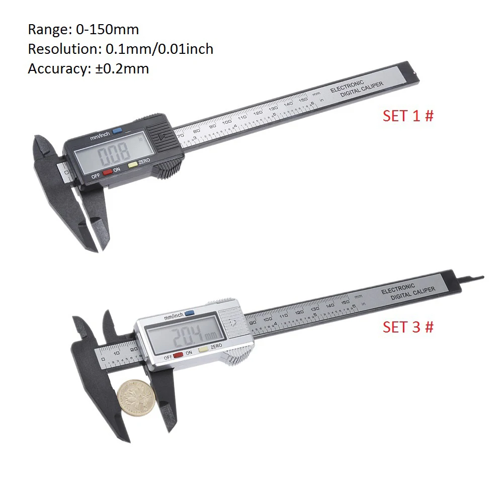 Штангенциркуль цифровой 150 мм 100 6 дюймов|digital ruler|micrometer measuring toolvernier caliper gauge micrometer |