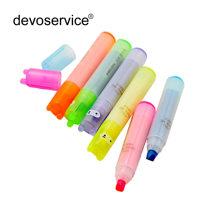 Мини-маркер-заяц 6 шт./компл. кавайные ручки Канцтовары | для офиса и дома