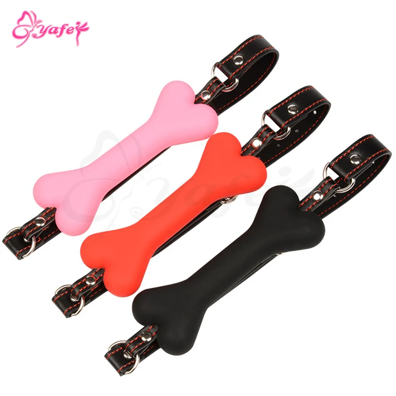 Собаке кость кляп для рта бандажный привязной ремень БДСМ зажимы сосков азартные