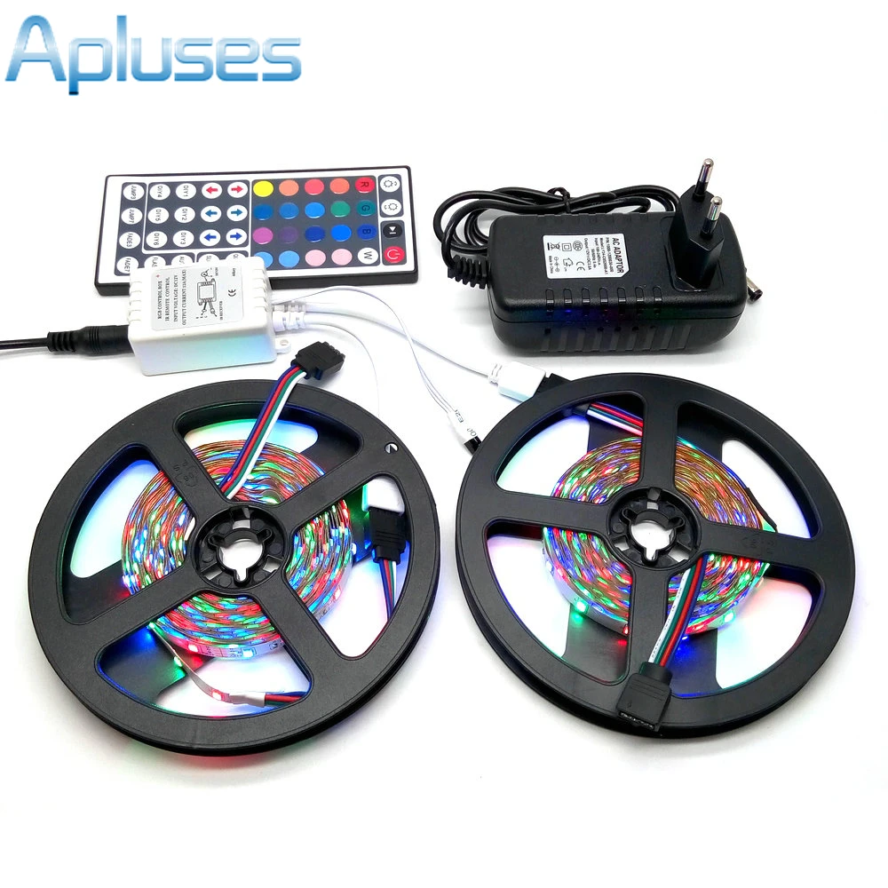 Светодиодная лента 10 м 3528 RGB 600LED набор гибких лент + 44 клавишный пульт
