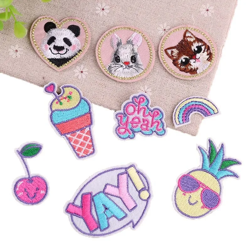 9 шт./лот нашивки для одежды с железными буквами модные вышитые значки наклейки