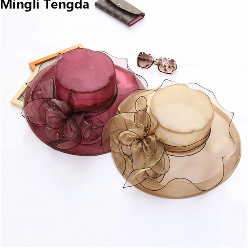 Новые Элегантные Свадебные шляпы Mingli Tengda для женщин вуалетки свадебная летняя