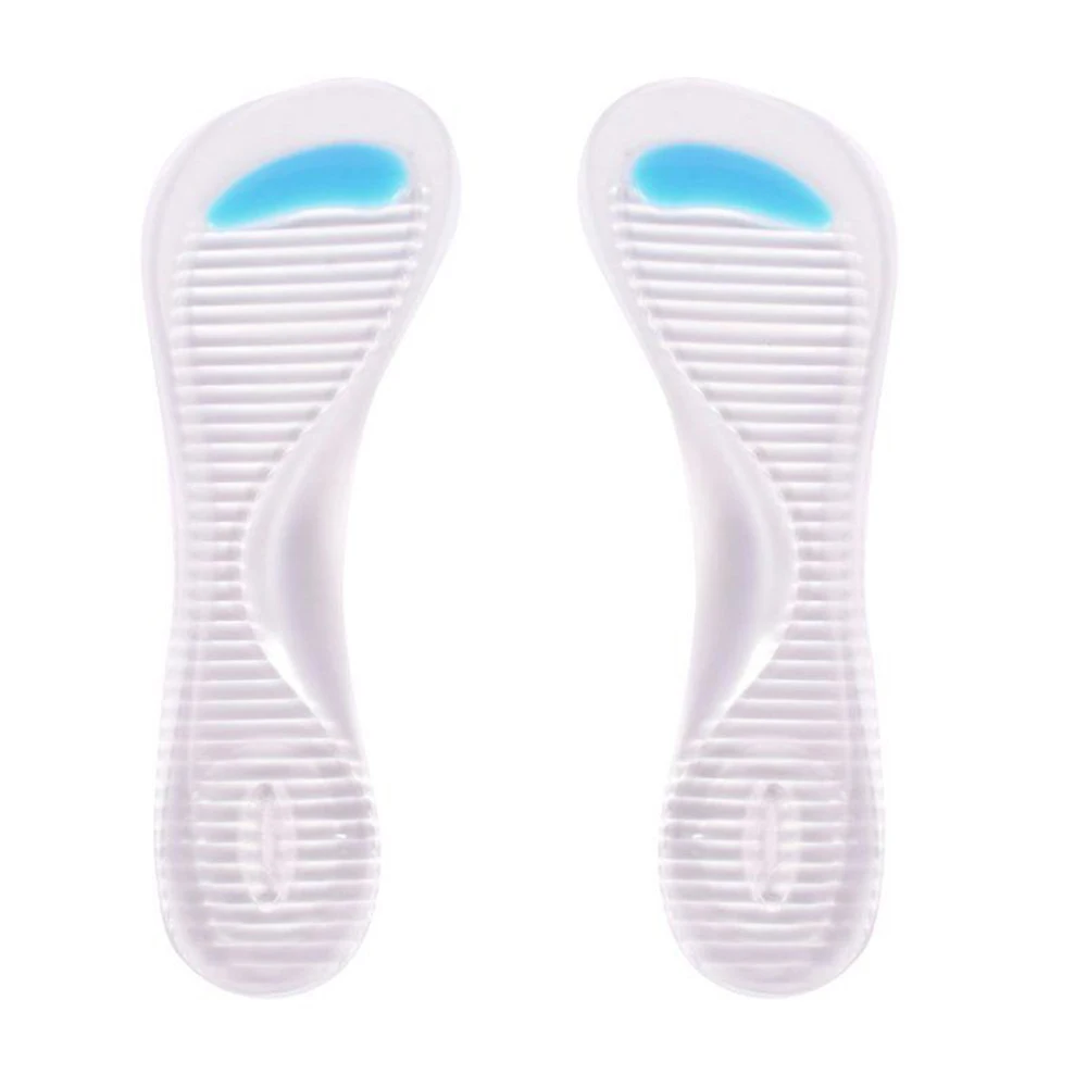 Нескользящие женские гелевые стельки длиной 3/4 с поддержкой свода