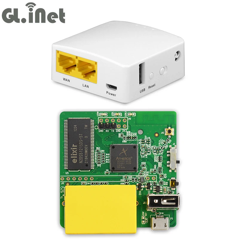 GL-AR150 AR9331 802.11n/g/b 150 Мбит/с путешествия Беспроводной экшн-камера с Wi-Fi маршрутизатор Wi-Fi ретранслятор прошивка OpenWRT OPENVPN 16 Мб флэш-память/64 Мб Оперативная память