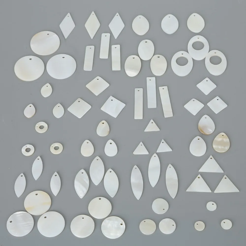 10/20pcs Fashion Natural White Freshwater Shell Stone Charm Pendant For Making Jewelry Earring DIY Findings Handmade | Украшения и