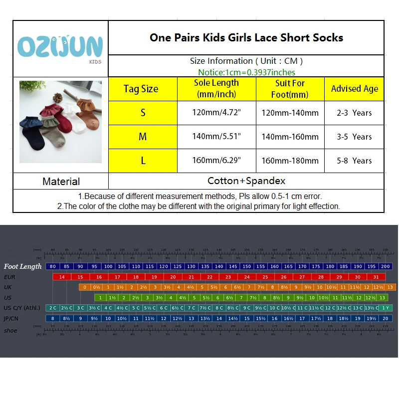 One Pairs Sweet Girls Kids Flannelett Lace Cotton Socks Princess Bow Soft Trim Baby Toddler Short Socks High Quality