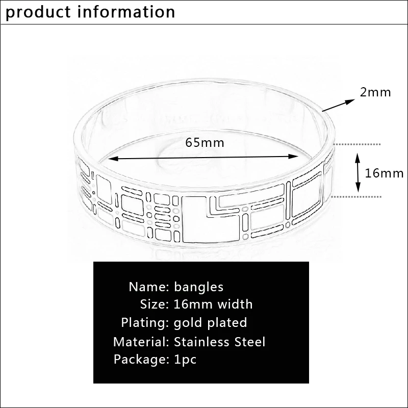 Французский поп ювелирные изделия Большой браслет шириной 16 мм винтажный