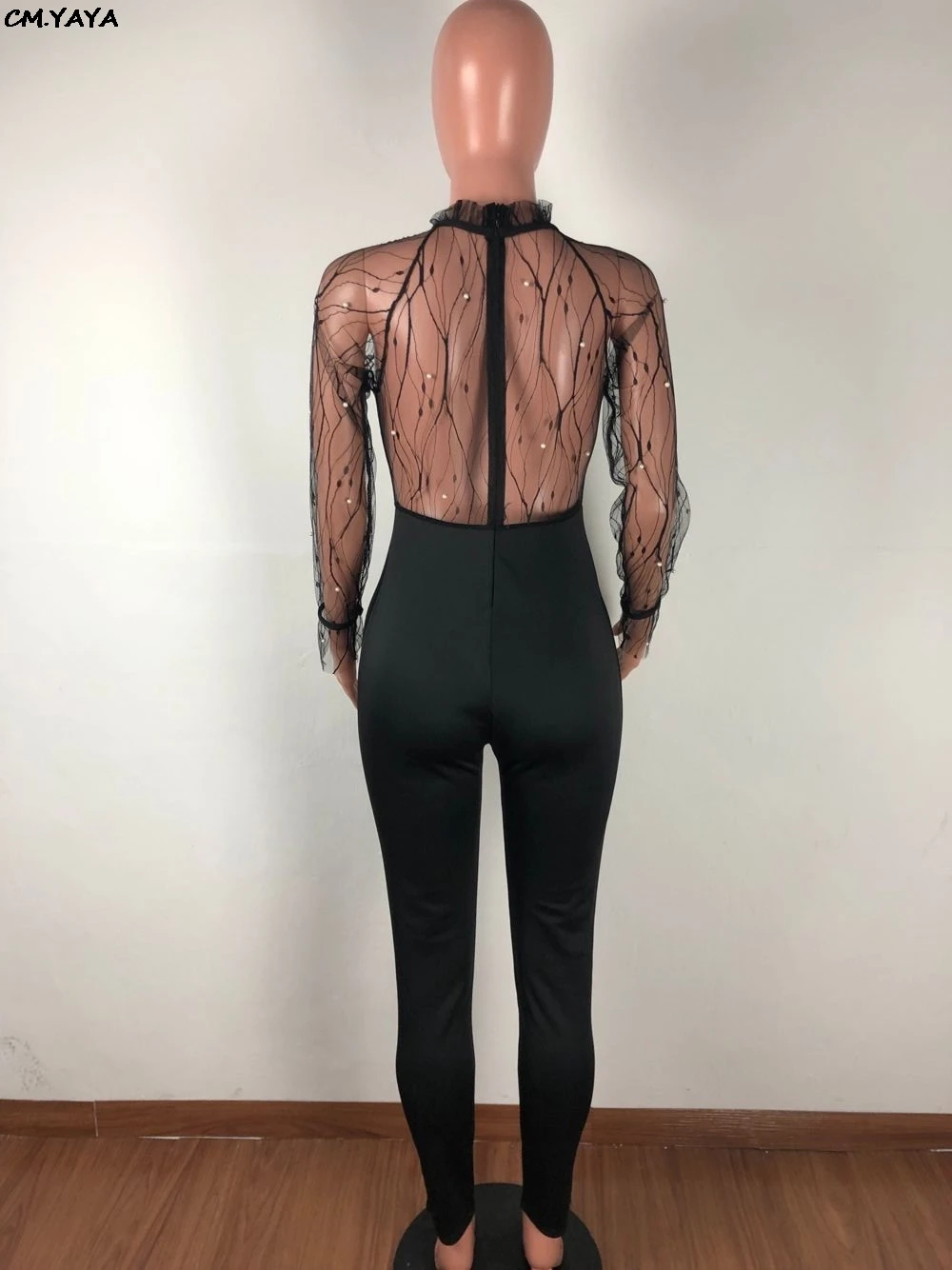 Женский комбинированный комбинезон винтажный для активного отдыха с длинными