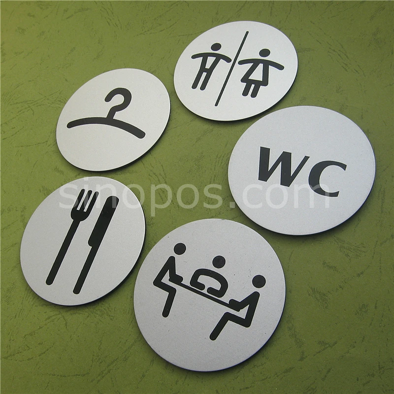 Дверной знак для кладовой комнаты Алюминиевый металлический чайный шкаф зона