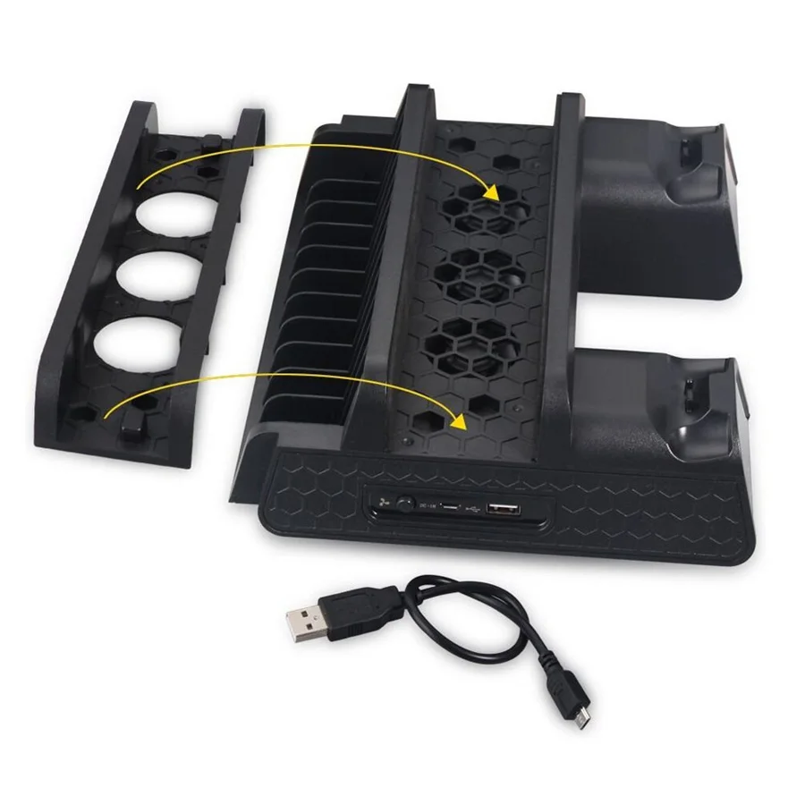 OIVO PS4/PS4 Slim/PS4 Pro вертикальная подставка двойной контроллер зарядное устройство Охлаждающие вентиляторы охладитель зарядная станция для sony Playstation 4