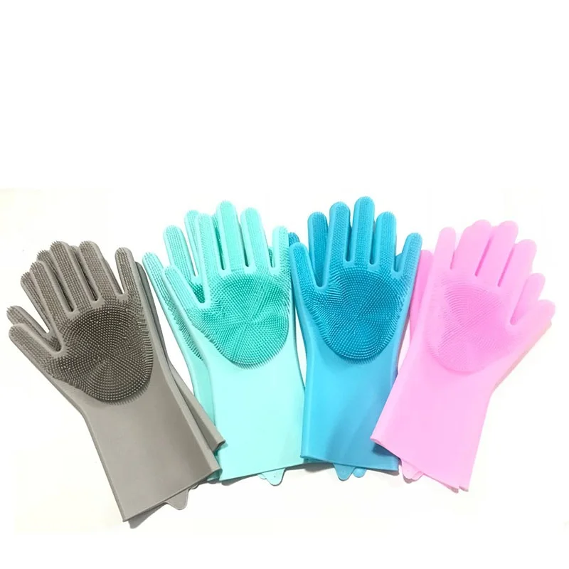 Силиконовые перчатки для мытья посуды Ванная комната Кухня чистящие работы по