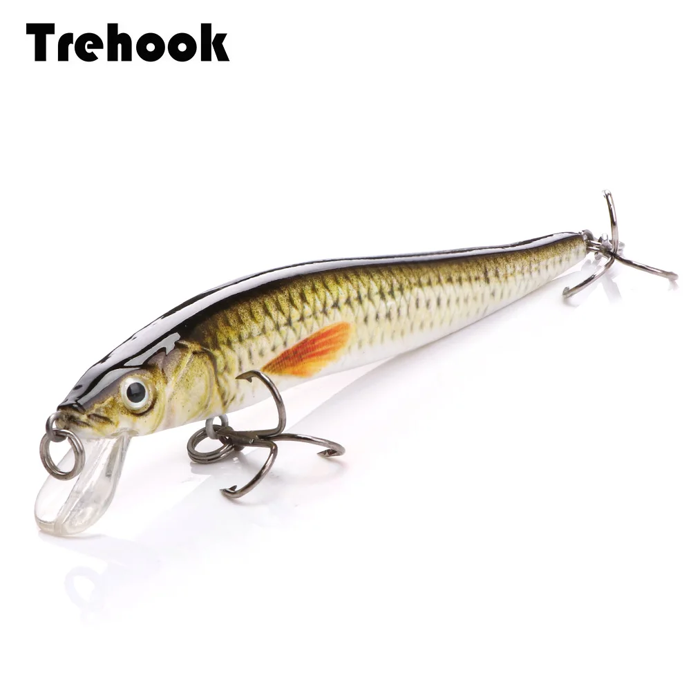 Рыболовная приманка TREHOOK 85 мм 6 5 г гольян воблеры плавающая жесткая искусственная
