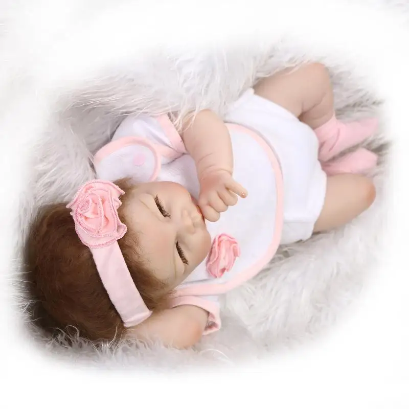 NPK 50 см De Silicone Reborn Baby Dolls реалистичные игрушки для новорожденных малышей подарки Мягкое хлопковое боди