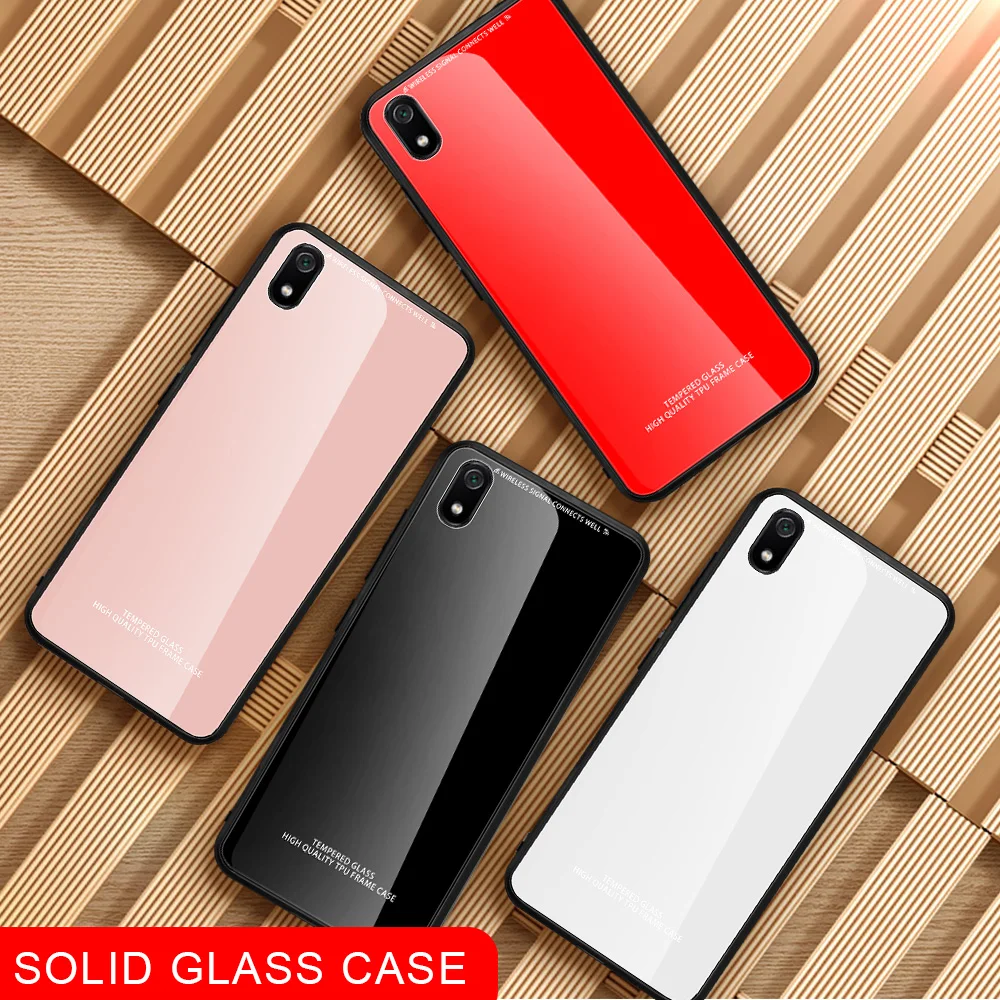 Tempered Glass Cases For Xiaomi Mi 9 9SE 9T Pro Soft Frame Hard Back Cover Redmi Note 5 6 7 7A K20 |