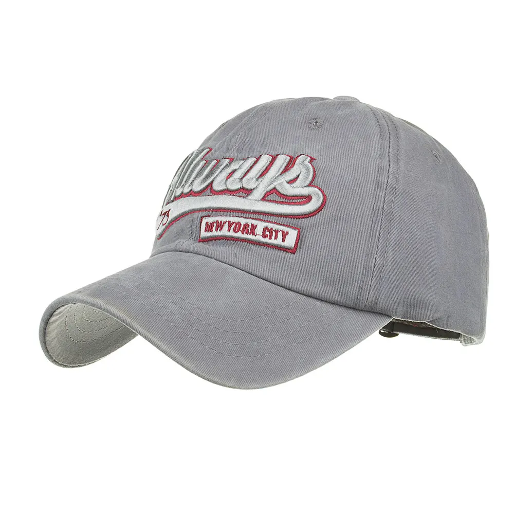 Joymay Новое поступление весенний сезон стиль отдыха всегда Вышивка Хлопок Snapback унисекс Спорт на открытом воздухе бейсболка B500 - Цвет: Grey
