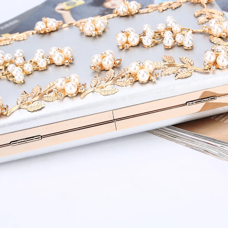 Tangsongguci Для женщин клатч лист металла бриллиантами Вечерние сумки цепи плечо