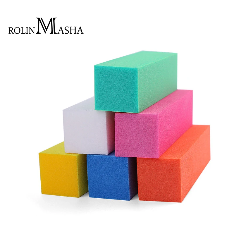 ROLINMASHA 10pcs Manicure Tools nail file Nail Art Buffer Sanding Blocks DIY File Buffering Polishing UV Gel Polish | Красота и