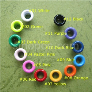 5 colors assorted Металлические люверсы краски цветные, Стальные Заклепки Красочные Скрапбукинг Связывание отверстие стеганое одеяло обувь Кожа кружева "сделай сам" - Цвет: 5 colors assorted