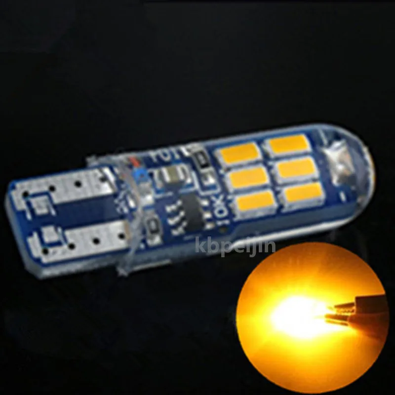 Автомобильный светодиодный лампы вспышки сигнальная лампа Габаритные огни T10 W5W