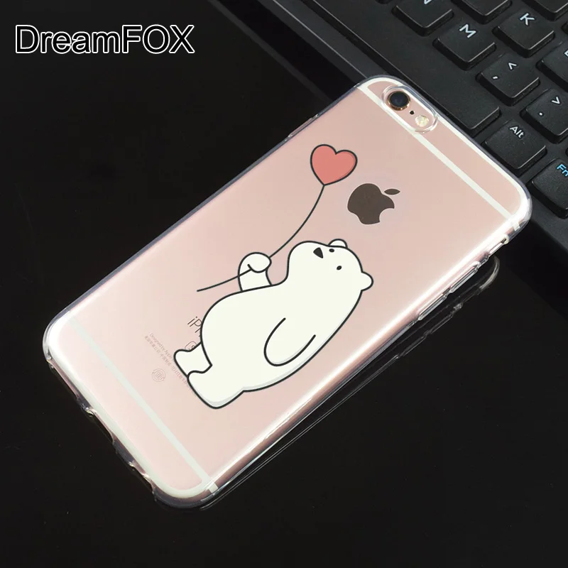DREAMFOX N132 Lovely Penguin Polar Bear Soft TPU Silicone Cover For Apple iPhone XR XS Max 8 X 7 6 6S Plus 5 5S SE 5C 4 4S Case |