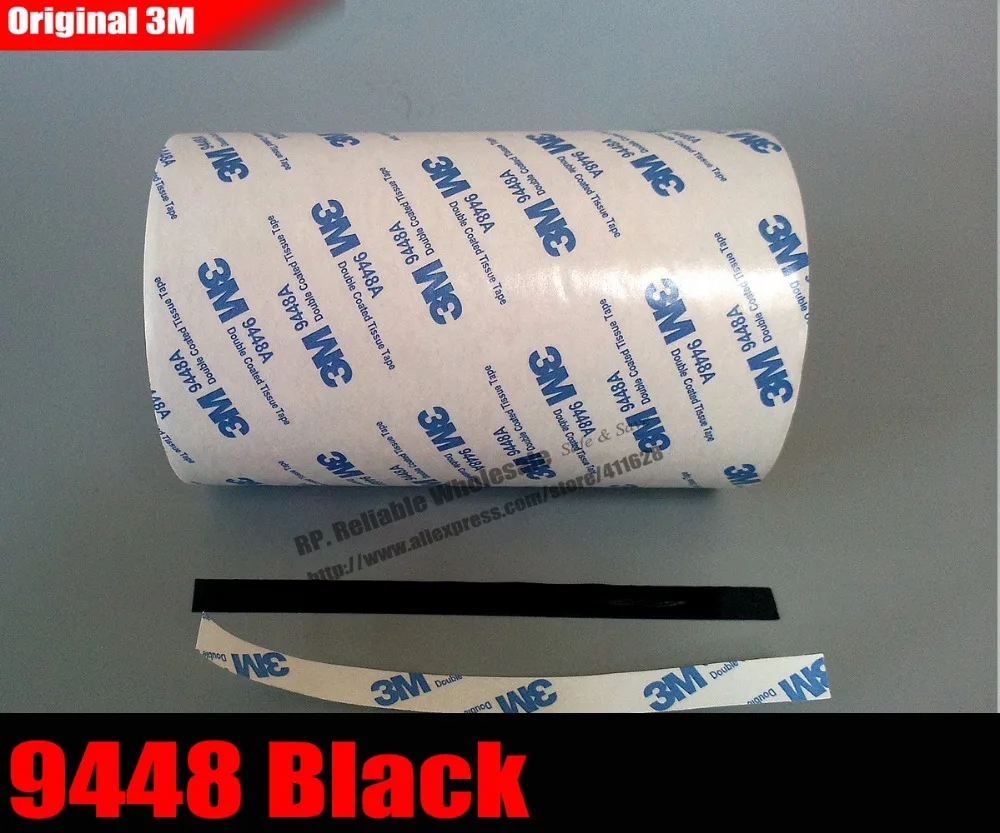

(95mm*50M*0.15mm) 3M9448AB Black Double Sided Adhesive Tape for Plastic Foam Rubber