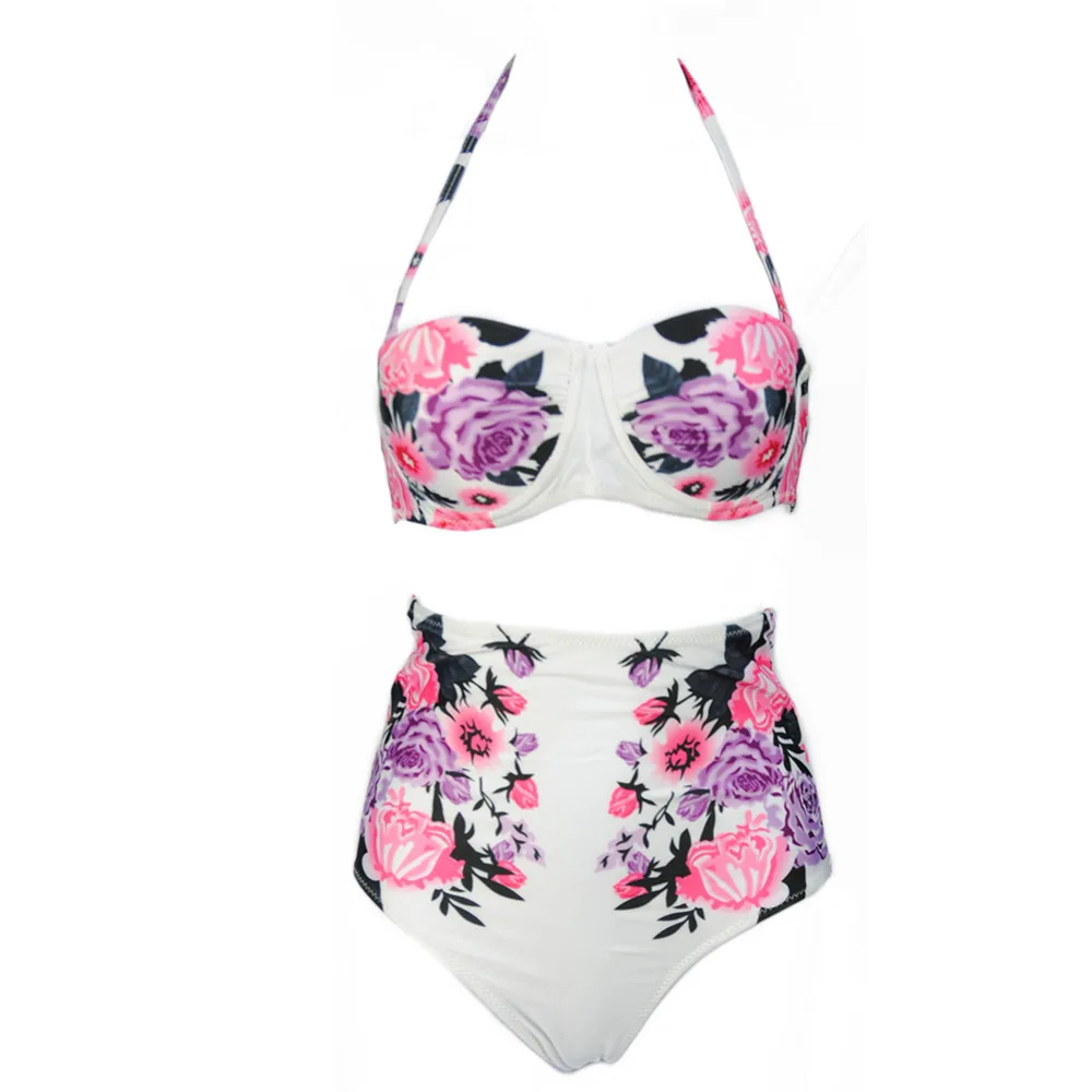 Привлекательное бикини 2019 Высокая талия купальники женский купальник с