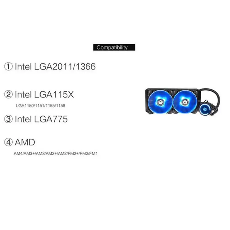 IDCOOLING AURAFLOW 240 cpu вентилятор водяного жидкостного охладителя радиатор для Intel/AMD