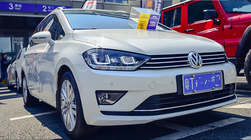 Светодиодная передняя фара для vw golf Sportsvan 2016 2017 2018 drl поворотный сигнал H7|Фара авто