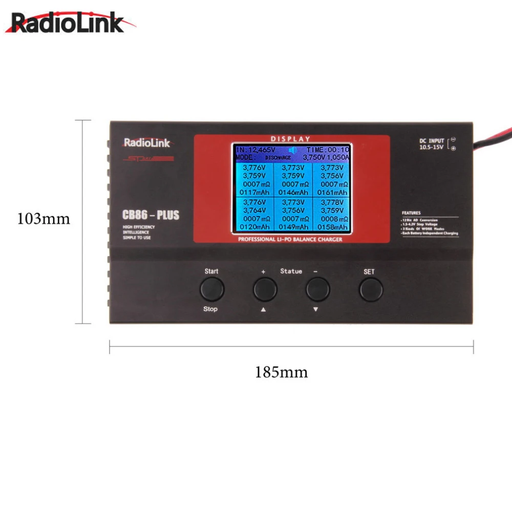 1 шт. Радиолинк CB86 плюс баланс зарядное устройство для 8 шт. 2-6S Lipo батарея одновременно Профессиональный для RC Lipo батарея