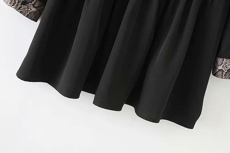 Мини-платья со змеиным принтом в стиле пэчворк с рисунком животных прямое платье