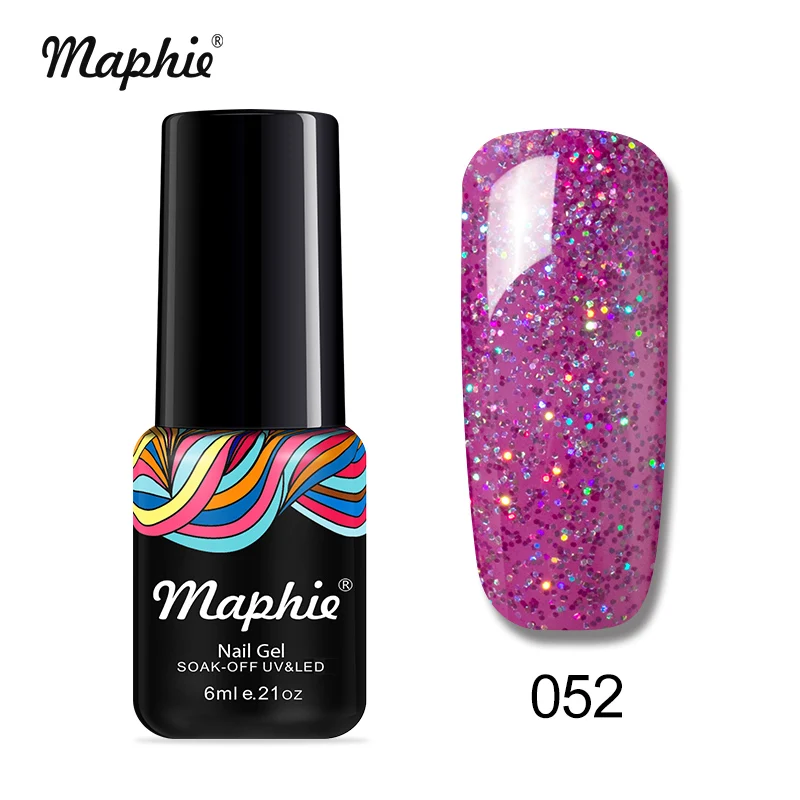 Maphie Полупостоянный светодиодный Гель-лак для ногтей 6 мл 78 цветов УФ Гель-лак для ногтей замочить Белый Цвет Гель-лак - Цвет: 052