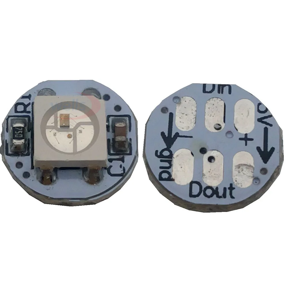 

5~1000pcs LED Board Heatsink ws2812b LED chips With (10mm*3mm) WS2811 IC Built-in 5050 SMD RGB DC5V Black/White PCB