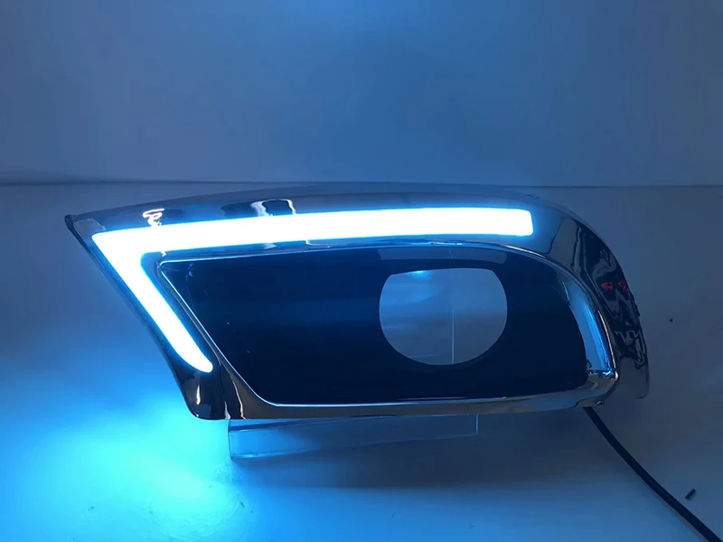 Автомобильный мигающий 2 шт. светодиодный DRL дневные ходовые огни для Toyota Camry 2009 2010 2011 противотуманный светильник с желтым указателем поворота и синим