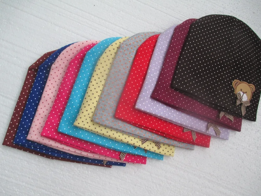 Оптовая продажа детская модная шапочка с маленьким медведем шапка для мальчиков