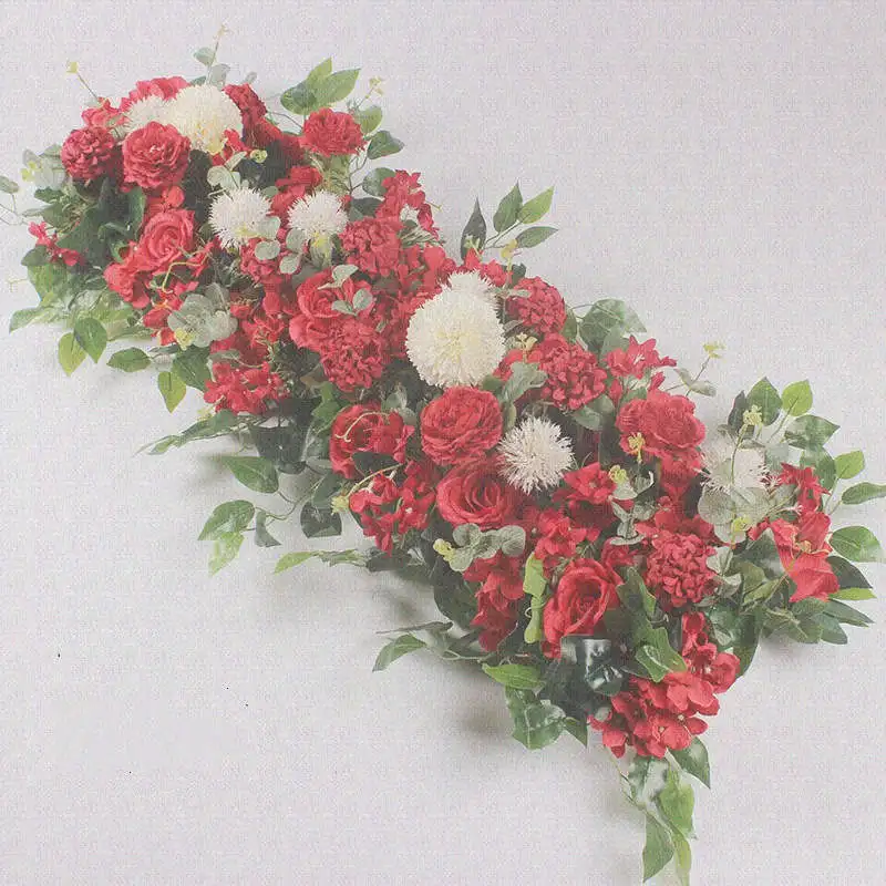 50/100 cmwedding декорацией с цветочной стеной и расположение поставки Искусственный Пион из шелка ряд цветов олень Декор романтический diyiron Арка фон - Цвет: 1