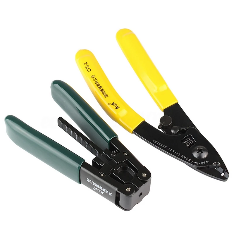 

Fiber Optic Cold Kit Optical Power Meter Fiber Optic FTTH Tool Kit with FC-6S Cleaver Optical Power Meter Visual Finder Locator