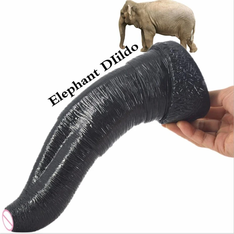 Большой фаллоимитатор в виде животного слон реалистичный огромный длинный для