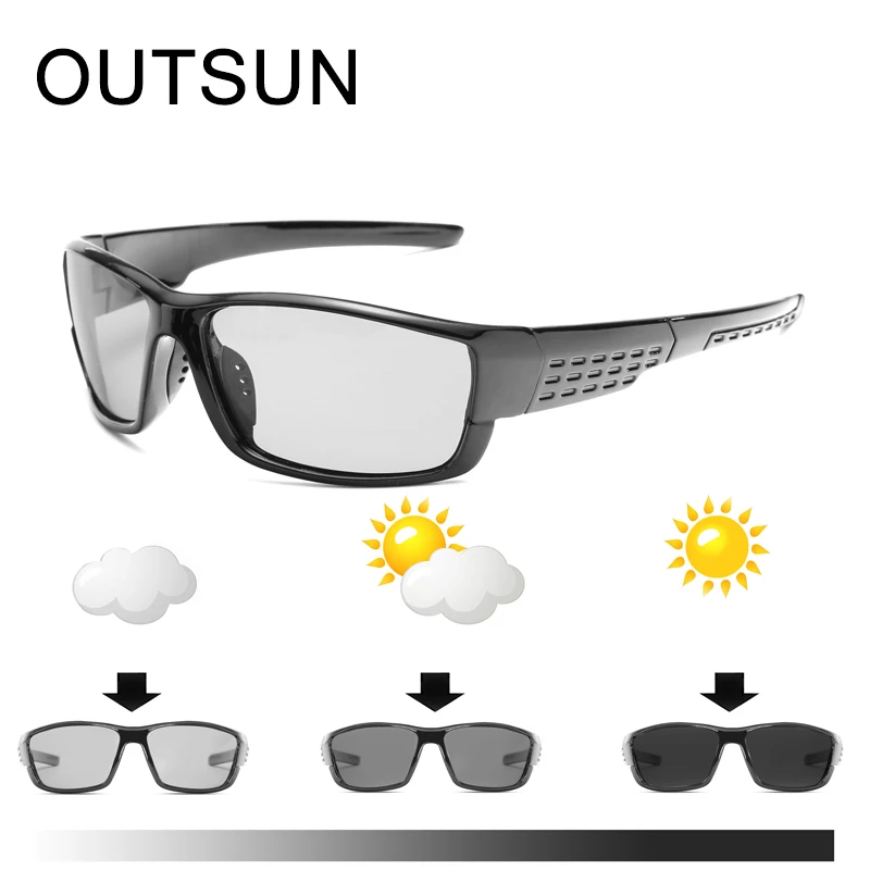 OUTSUN брендовые Поляризованные спортивные солнцезащитные очки UV400 защитные