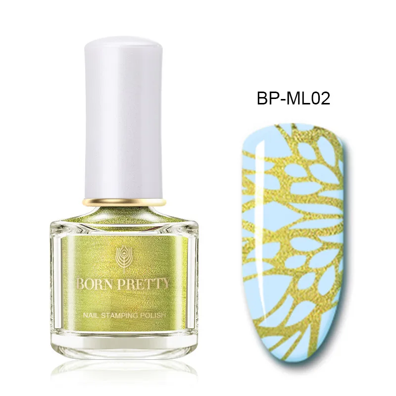 BP-ML02 От BORN PRETTY-1 бутылка лак для стемпинга 6 пилка для ногтей Стикеры для ногтей печать лак Декоративный Лак для ногтей 71 Цвета - Цвет: BP-ML02