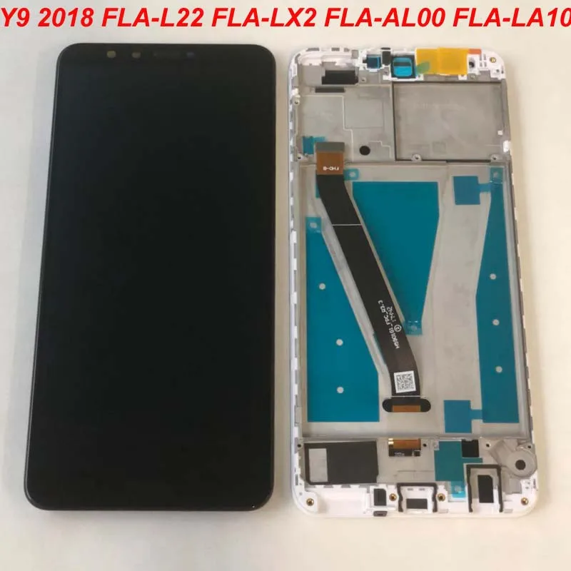 Белый/чёрный для Huawei Y9 2018 дюймов женский зеркальный ЖК-дисплей с сенсорным