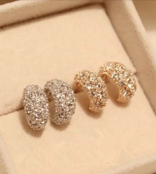 Min order $25(mix order) Kawayi c platinum plating earring crescent moon pea shape free shipping | Украшения и аксессуары