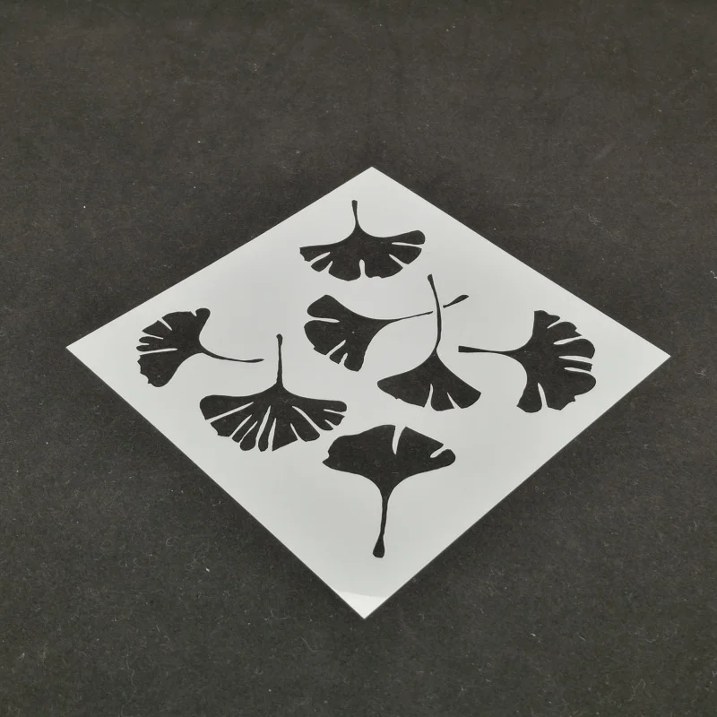 

13*13 ginkgo Leaves pvc Layering Stencils for Diy scrapbook Drawing Color Spray Stencil,painting stencil,home decor diy etc.