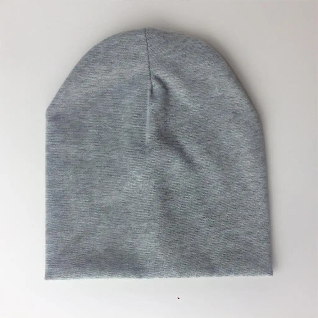 Светло-серый spring winter Toddler infant Kids children baby cotton colorful roccoon hat cap beanie skullies for girls and boys newborn - Цвет: Светло-серый