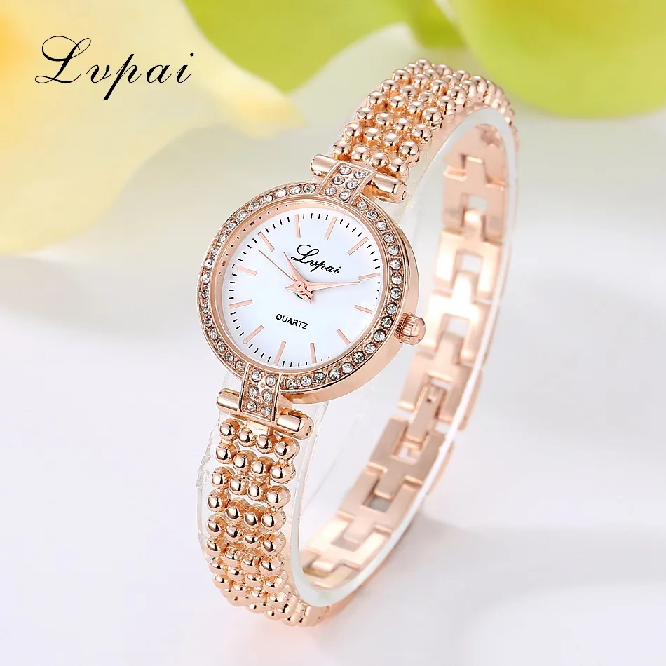 Top Brand Lvpai Смотреть Женщины Роскошные Платья Часы Из Нержавеющей Стали Мода