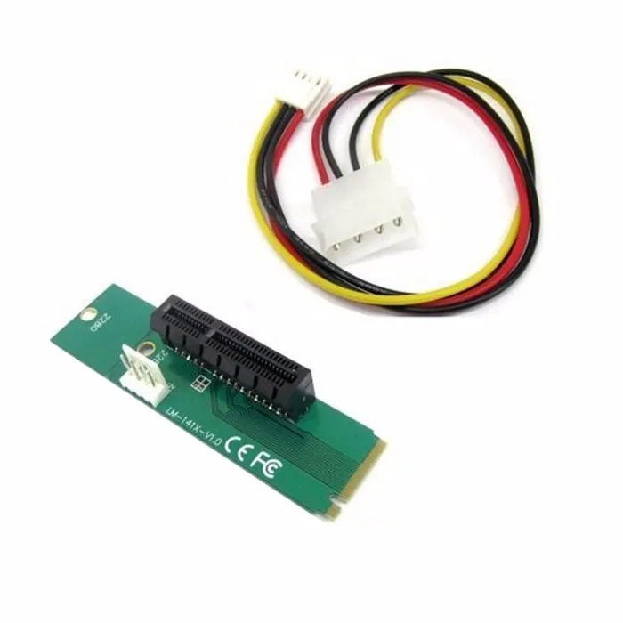 Адаптер PCIE pci express PCI Express E 4X Female x4 в NGFF M.2 M переходник с кабелем питания|pci pci-e|ngff m.2pci
