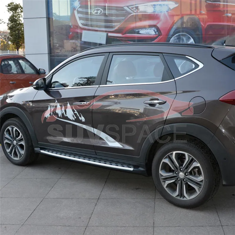 Новый стиль алюминиевая боковая подножка Nerf подходит для Hyundai New TUCSON 2015-2018