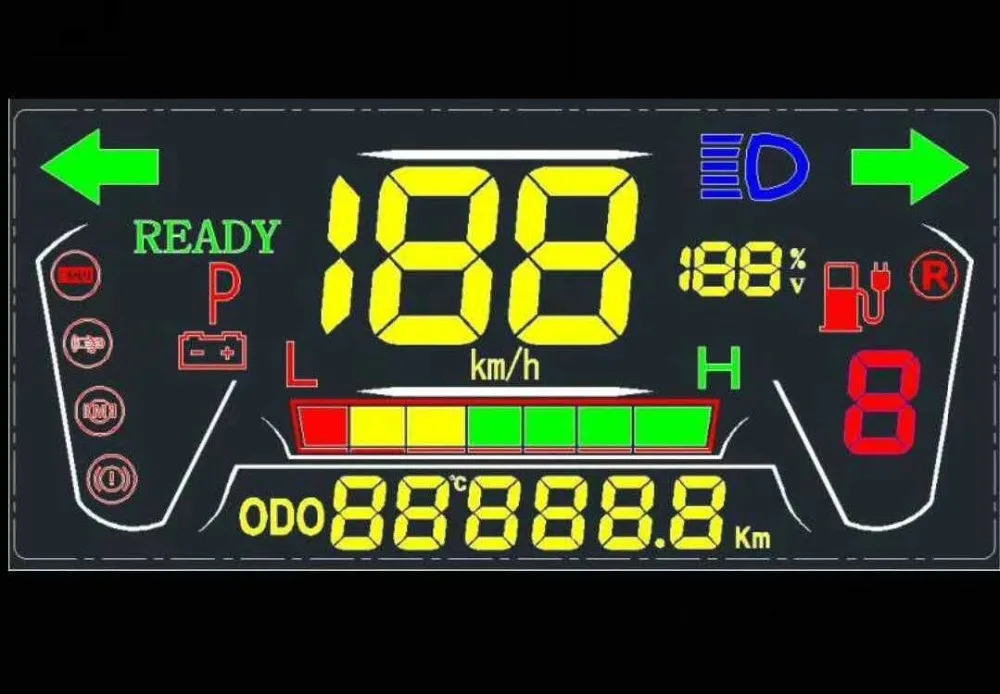 Спидометр измерительный прибор 48v60v72v ЖК-дисплей для электрического велосипеда скутер мобильность ATV MTB трехколесный велосипед с литиевой батареей ODO