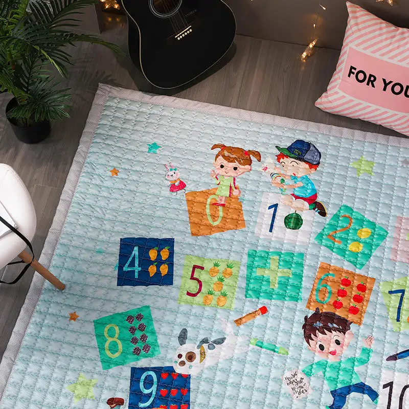 TREENDPOOL детский хлопковый игровой коврик, детский игровой коврик 150x200 см Ludo, машинная стирка, коврики для гостиной/спальни, противоскользящие