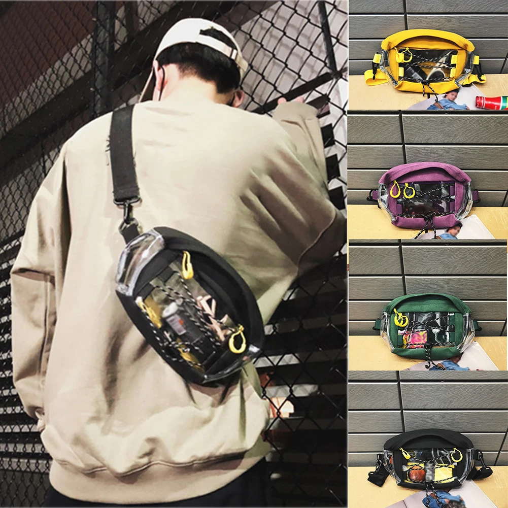 2019 модная прозрачная пвх поясная сумка мужская унисекс в стиле хип хоп для